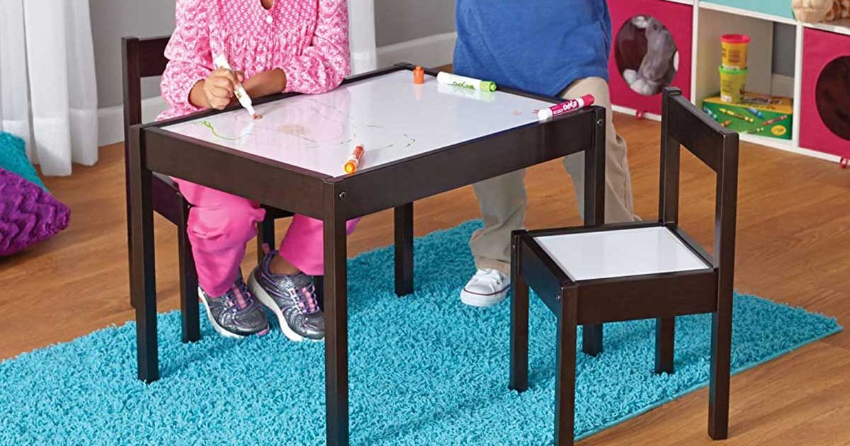 Kids Dry Erase Activity Table & Chairs Set Just 29.99 on