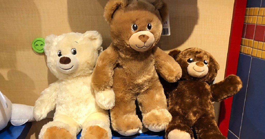 three bears on display in store