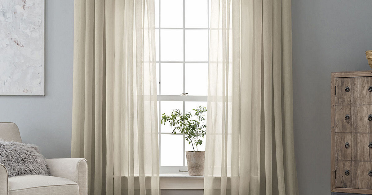 Home Expressions Curtain Panels From 9, Jcpenney Living Room Sheer Curtains