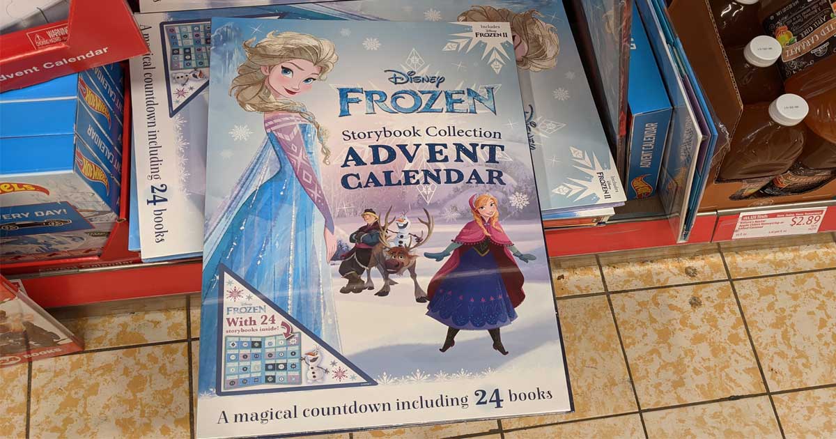 disney frozen advent calendar in a store