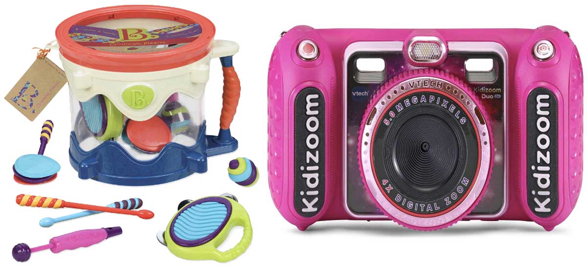 toy drum kit and play camera