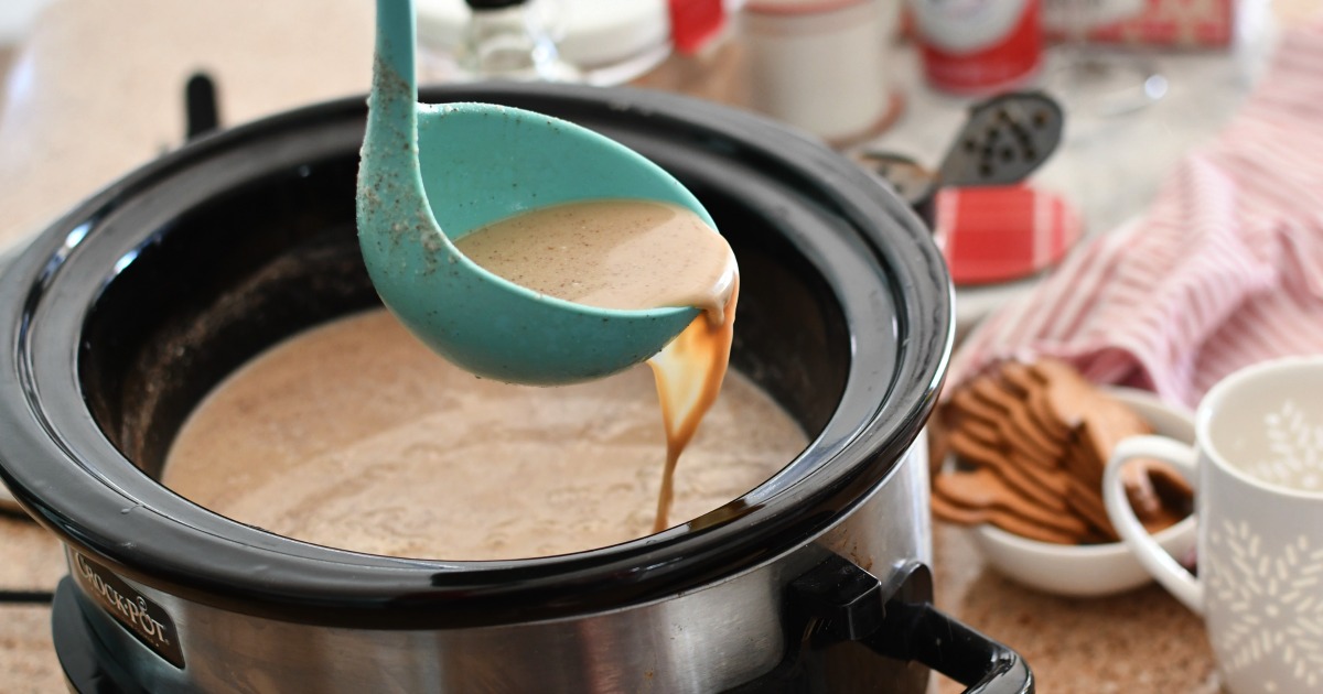 gingerbread latte in a ladle slow cooker 