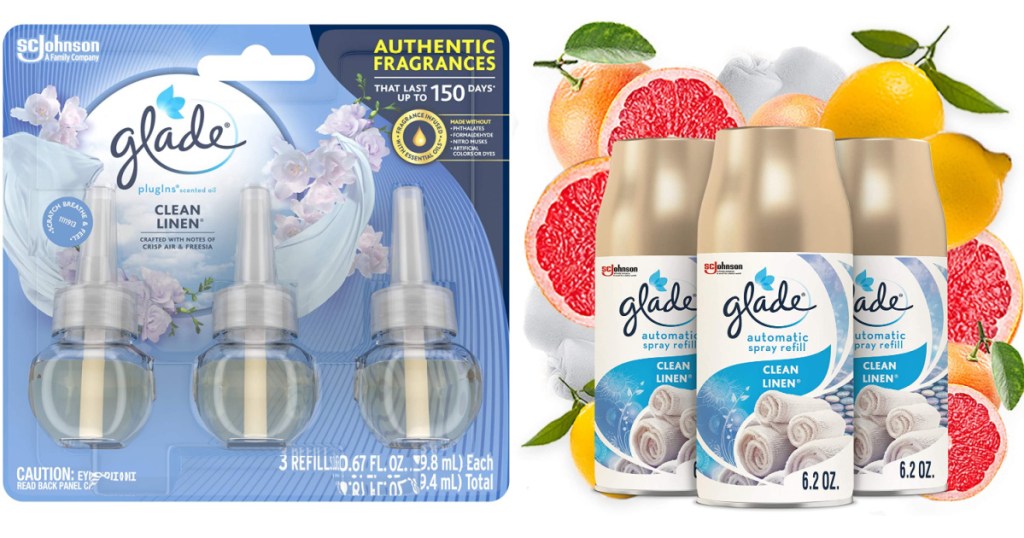 glade multi packs refills and sprays