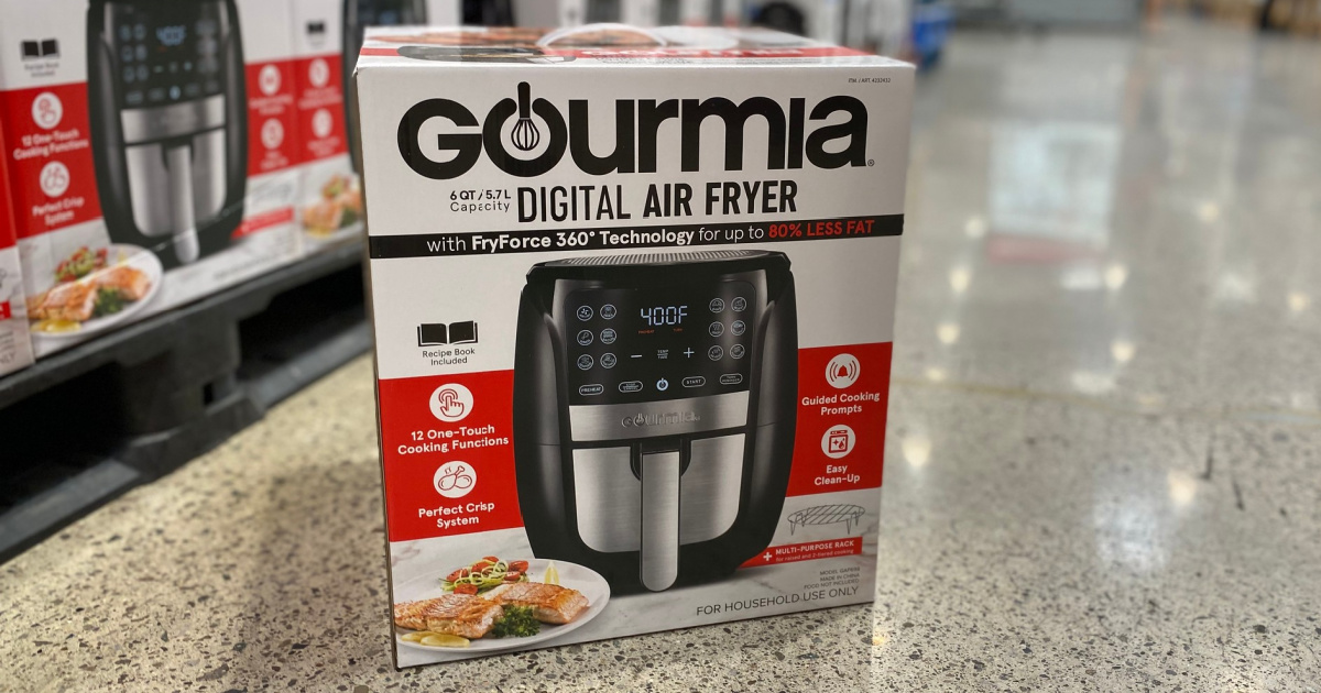 Gourmia 6 Qt Digital Air Fryer with Guided Cooking and 12 One-Touch