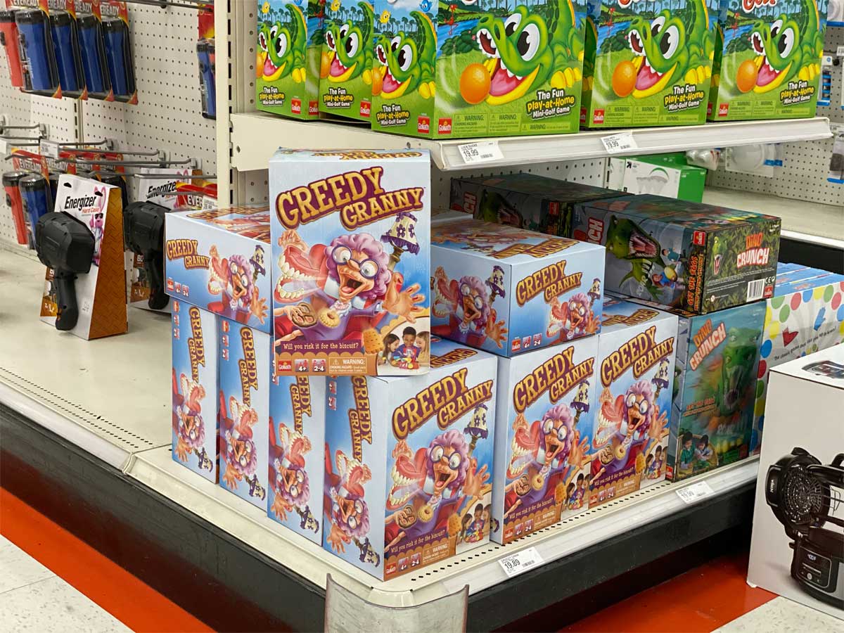 board game on a shelf in store
