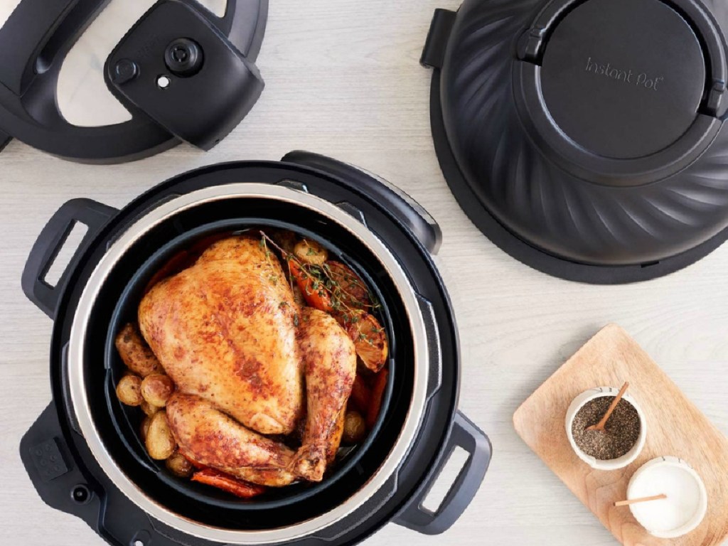 instant pot duo crisp with whole chicken