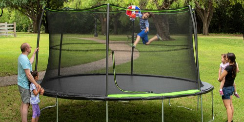 Jump King 14-Foot Trampoline w/ Basketball Hoop Only $159 | Walmart In-Store Only Black Friday Deal