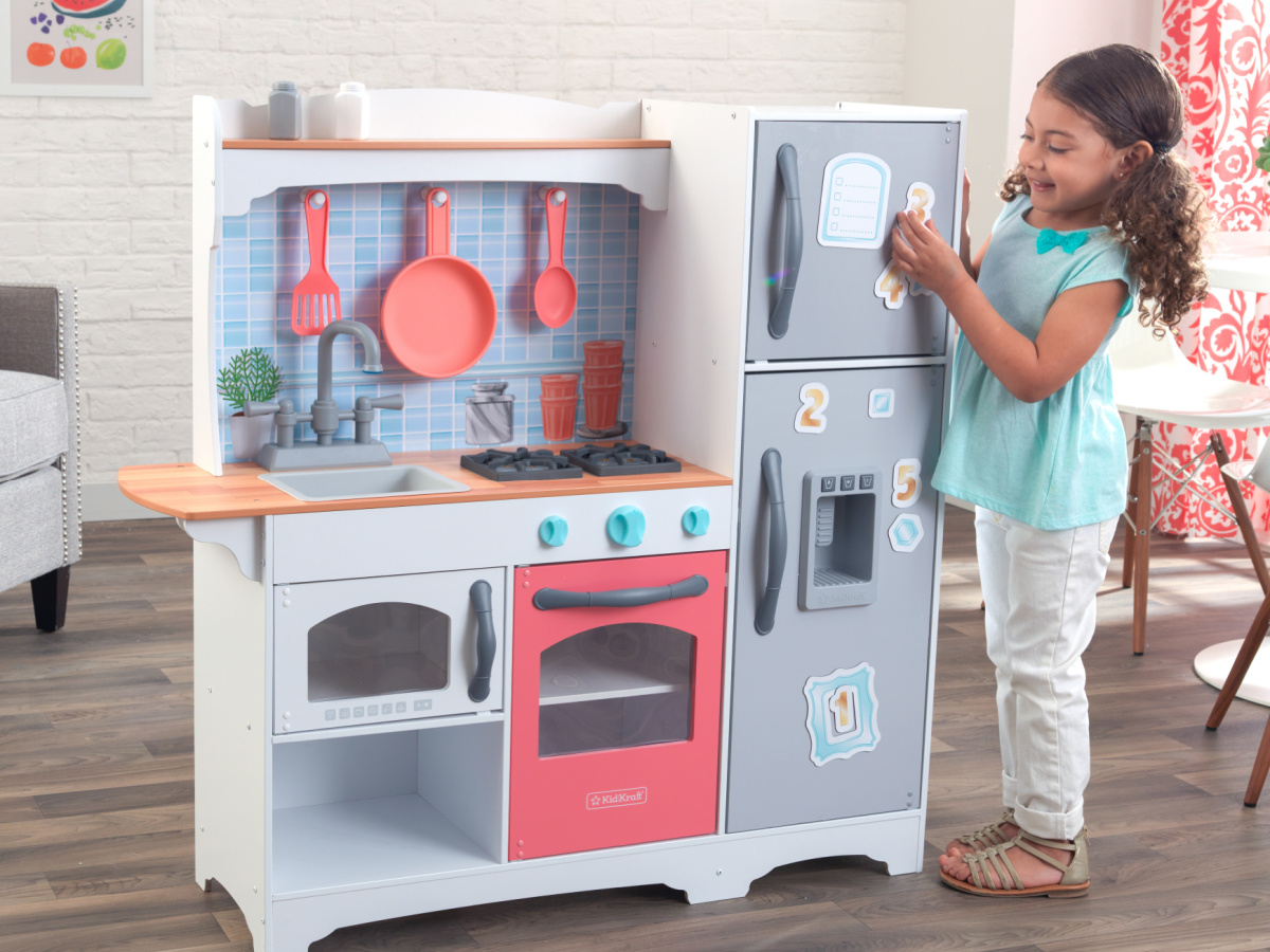 kidkraft wooden mosaic kitchen