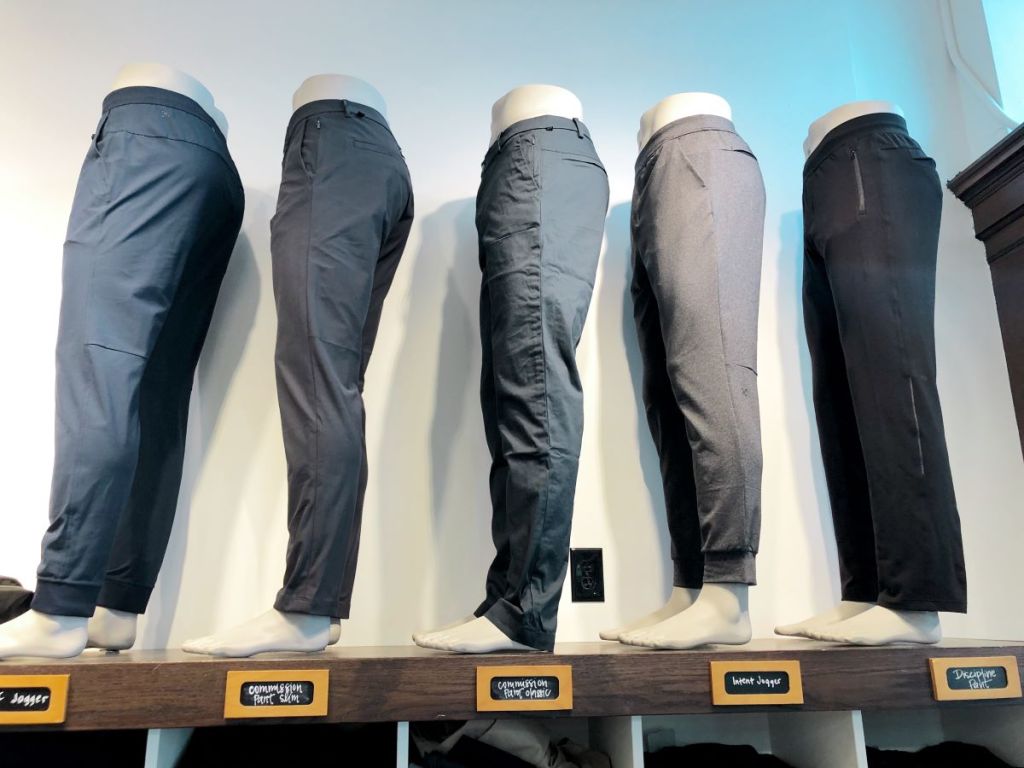 mannequins wearing pants