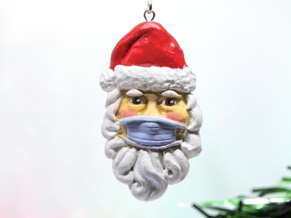 masked Santa ornament