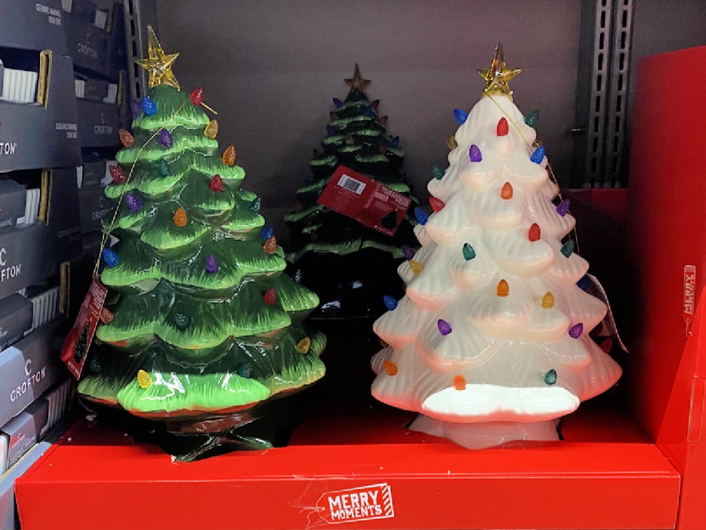 PreLit Ceramic Christmas Trees from 12.99 at ALDI + More Festive Finds