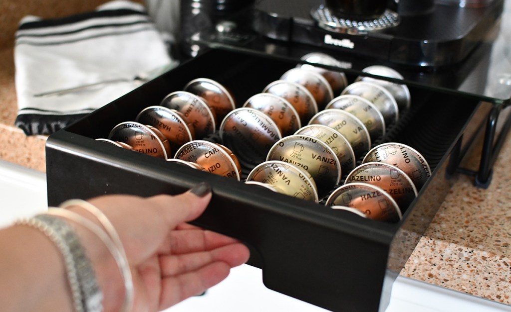 tray of nespresso pods