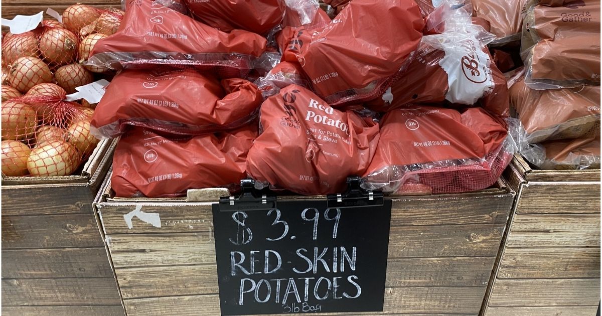 box of red-skin potatoes 