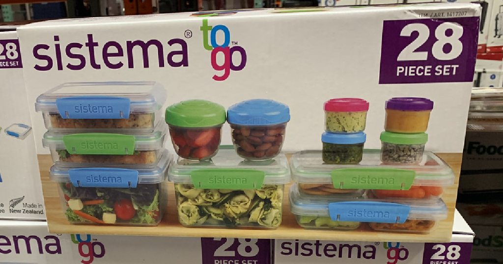 store display of storage containers