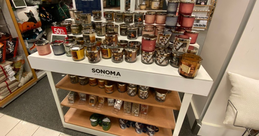 sonoma candles at kohls in store
