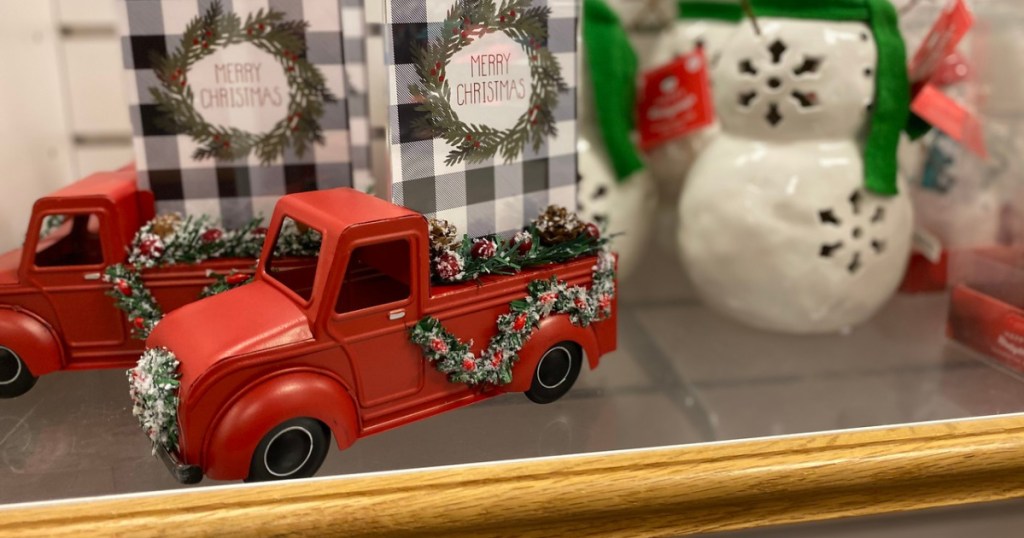cute Christmas decor on display in store