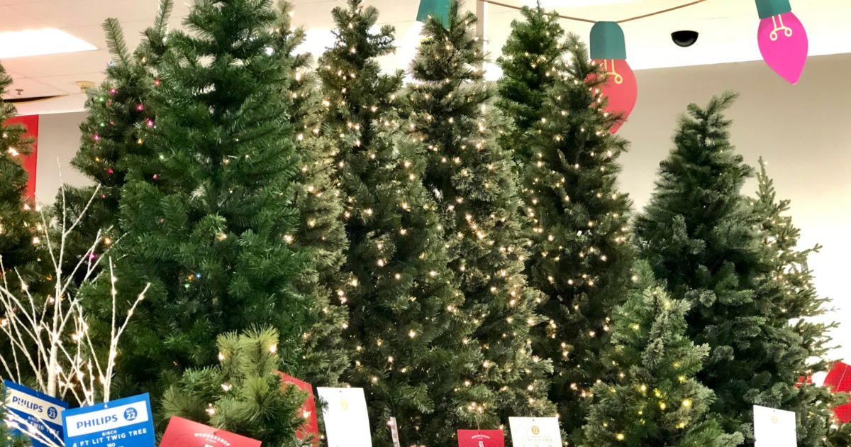 50% Off Target Christmas Trees | Wondershop 7′ Slim Flocked Pre-Lit Tree Only $50 Shipped