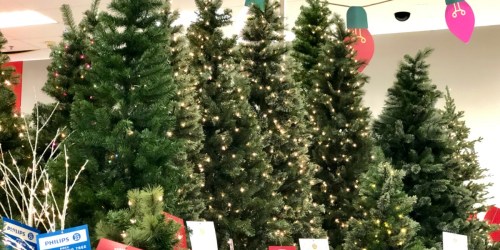 50% Off Target Christmas Trees | Wondershop 7′ Slim Flocked Pre-Lit Tree Only $150 (Regularly $300)