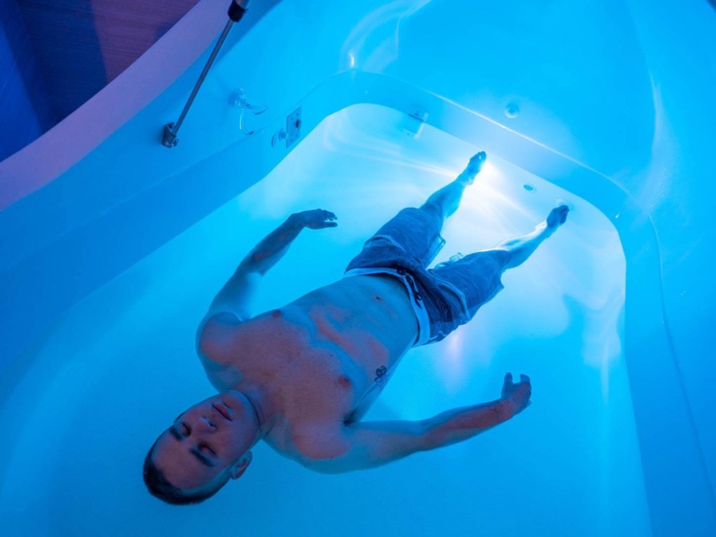 man floating in True Rest Float Spa