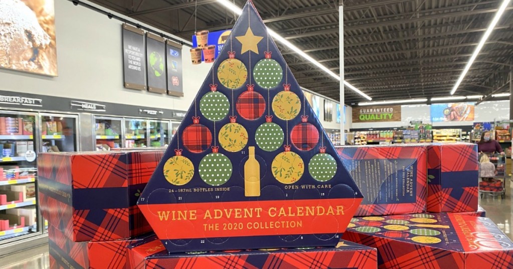 ALDI Wine Advent Calendars displayed inside store 