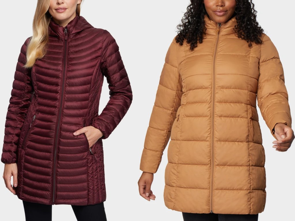 2 women wearing 32 degrees packable jackets