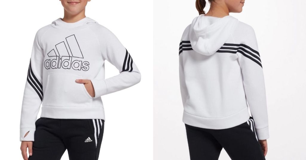 front and back of Adidas Girls Hoodie