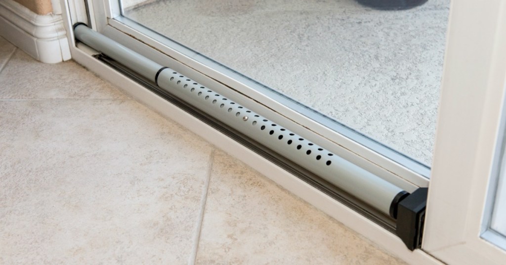 Large steal security stick in sliding glass door