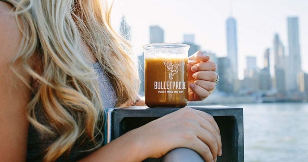 Woman drinking Bulletproof Coffee