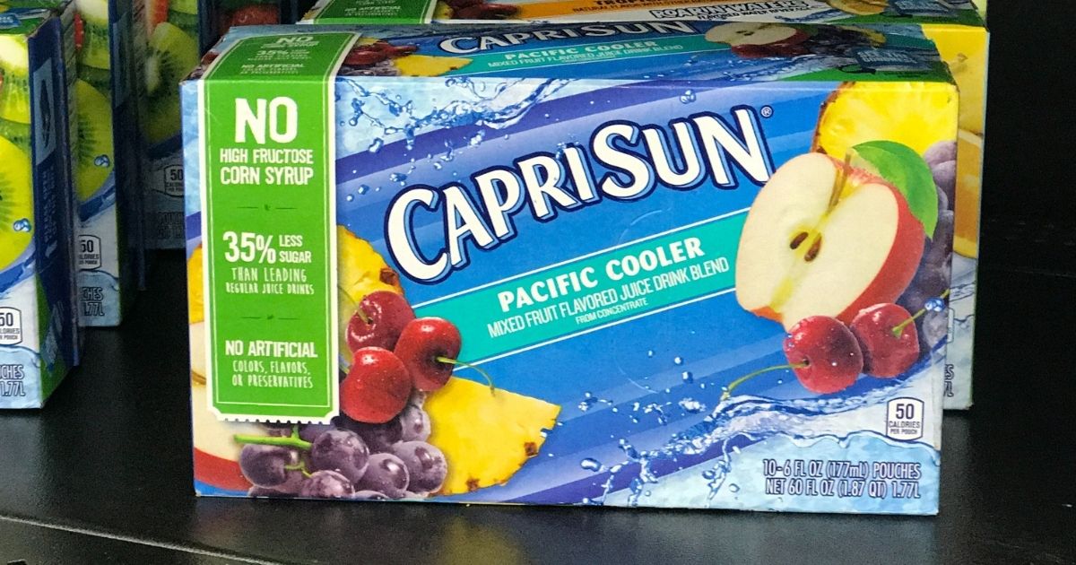 box of Capri Sun drinks