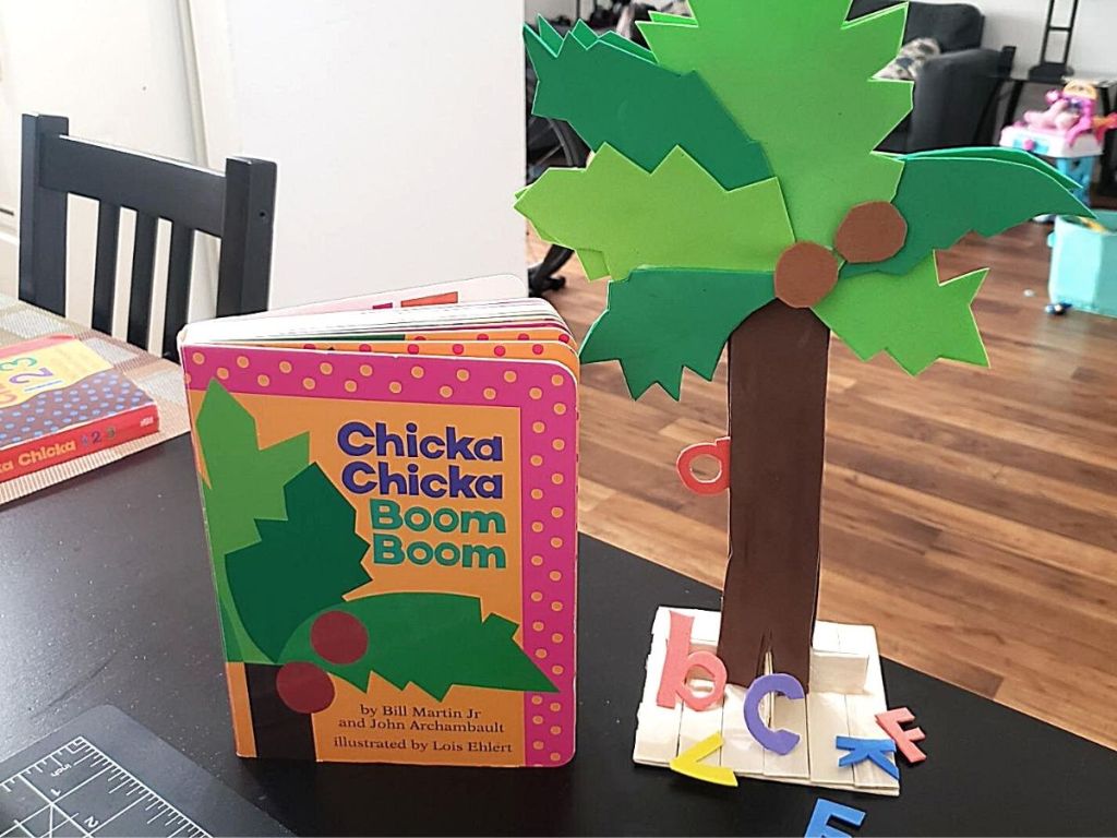 Chicka Chicka Boom Boom Book on table