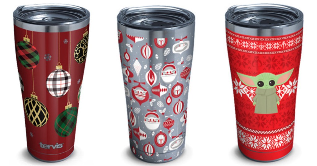 3 holiday themed tervis tumblers on clearance