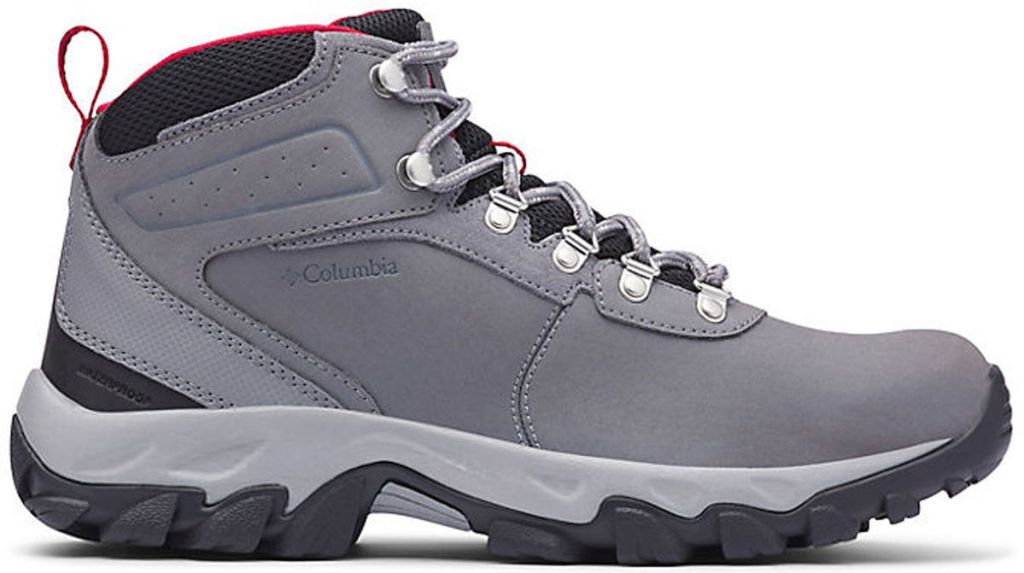 stock image of Columbia waterproof boots in grey