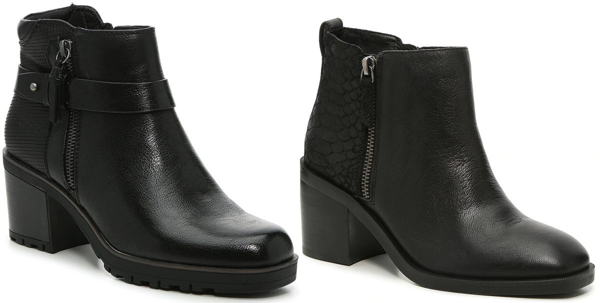 dsw womens black leather booties