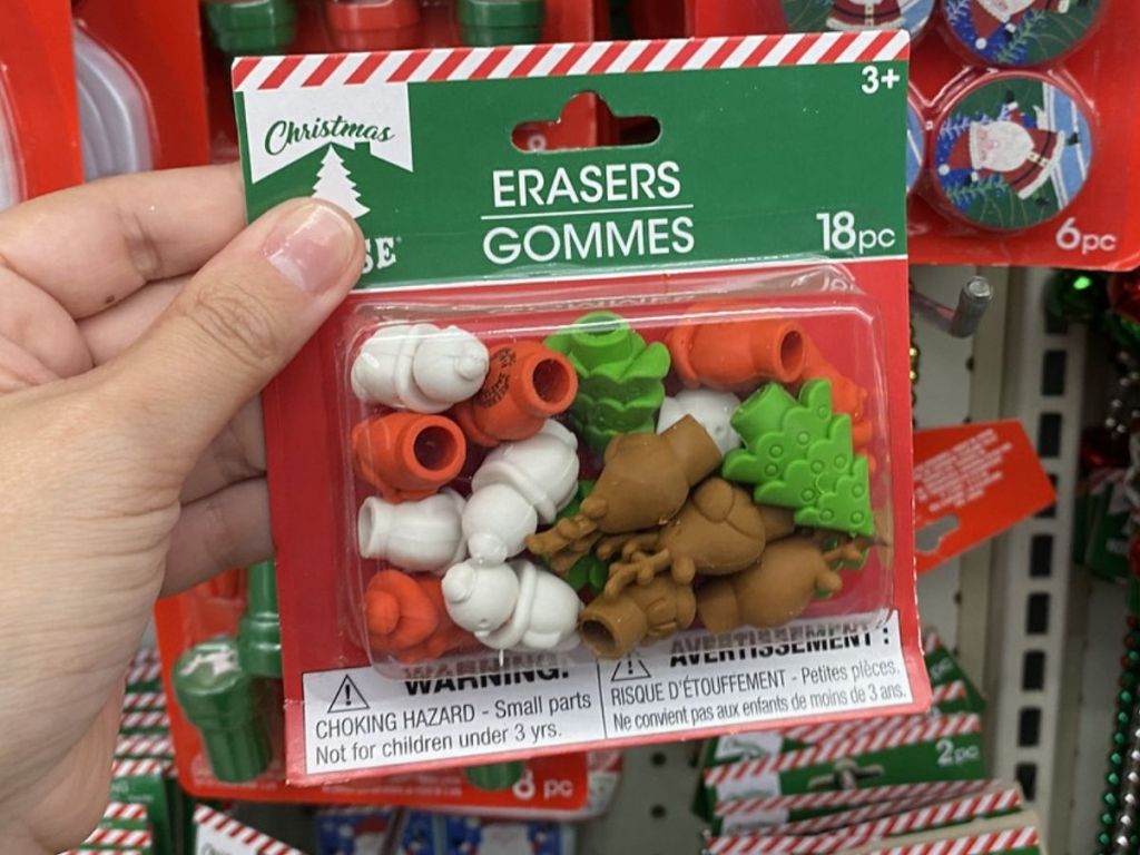 Pack of Christmas house Erasers