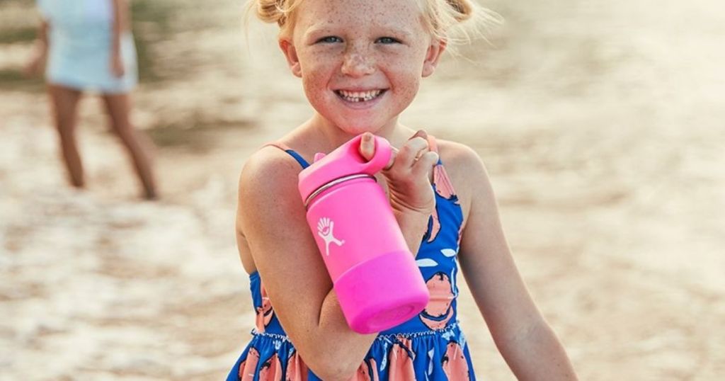 girl holding Hydro Flask Kids Bottle