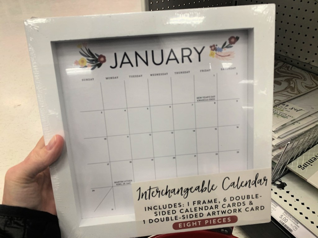 Interchangeable Calendar at Target