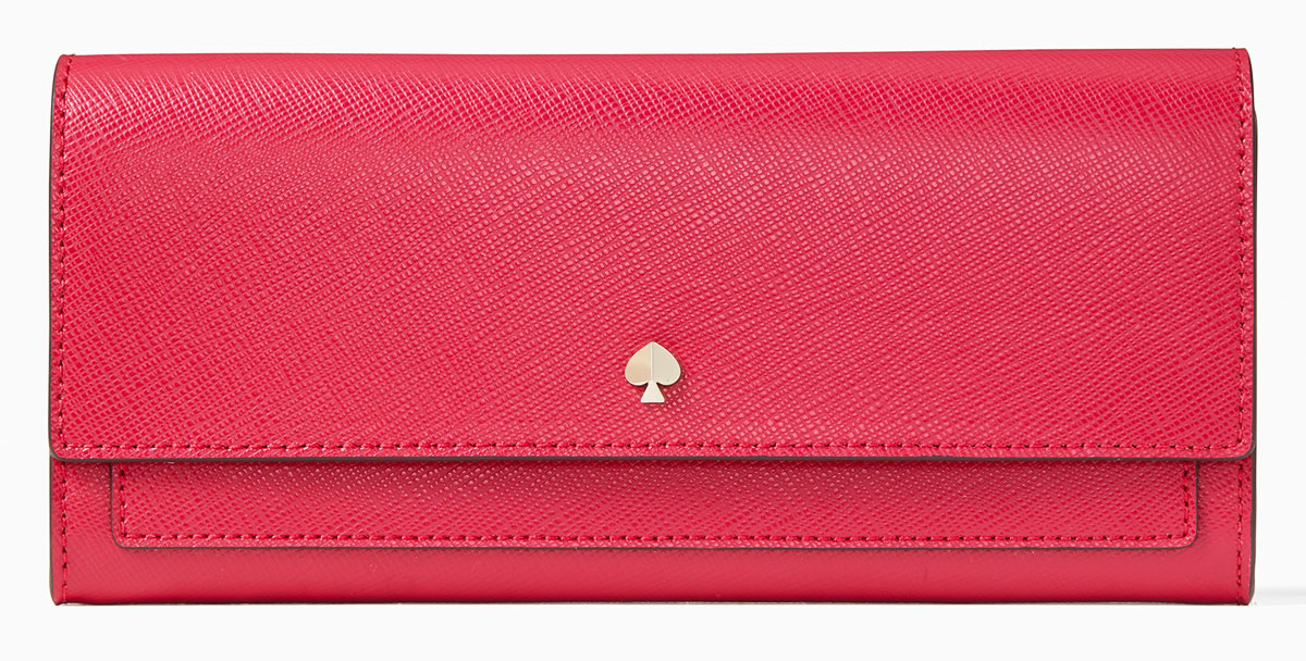 kate spade mila slim flap wallet