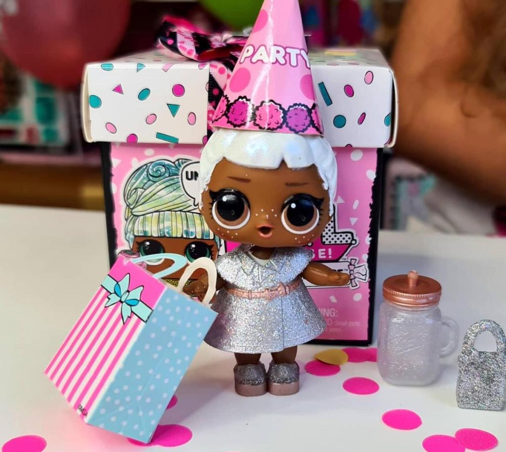 L.O.L. Surprise! Present Surprise Doll out of box with party hat
