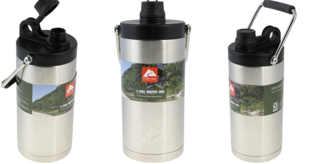 Ozark Trail Stainless Steel 64oz Water Jug Twin Pack Only $16.74 on