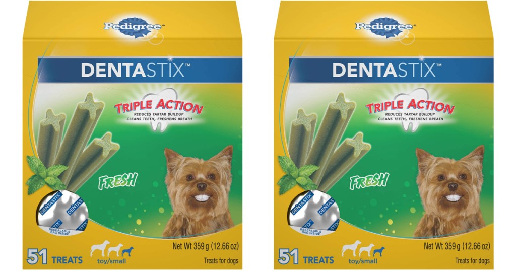 2 boxes of pedigree fresh mint dentastix