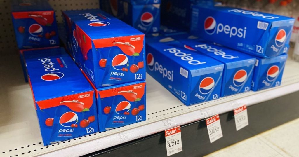 Pepsi 12-pk Cans on Target Shelf