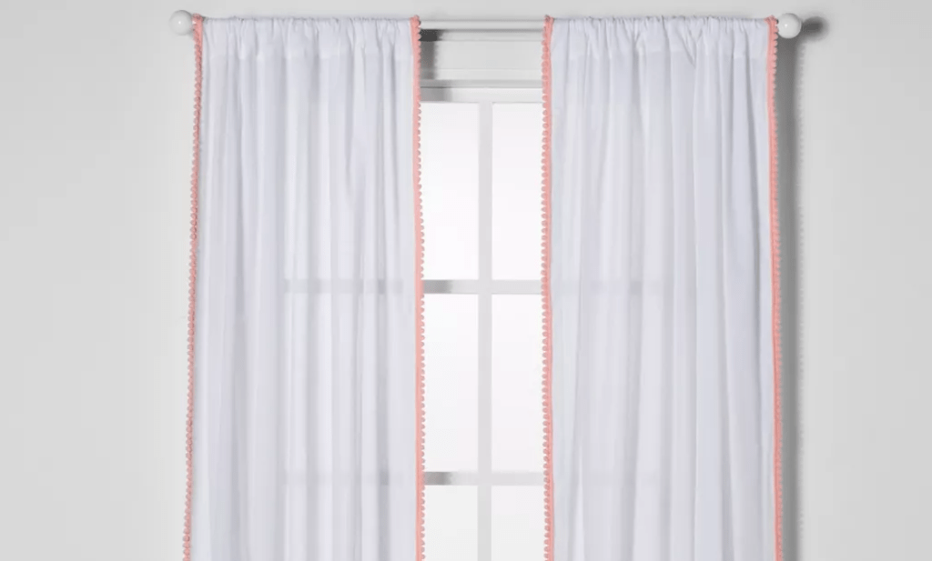 curtains hanging on a window