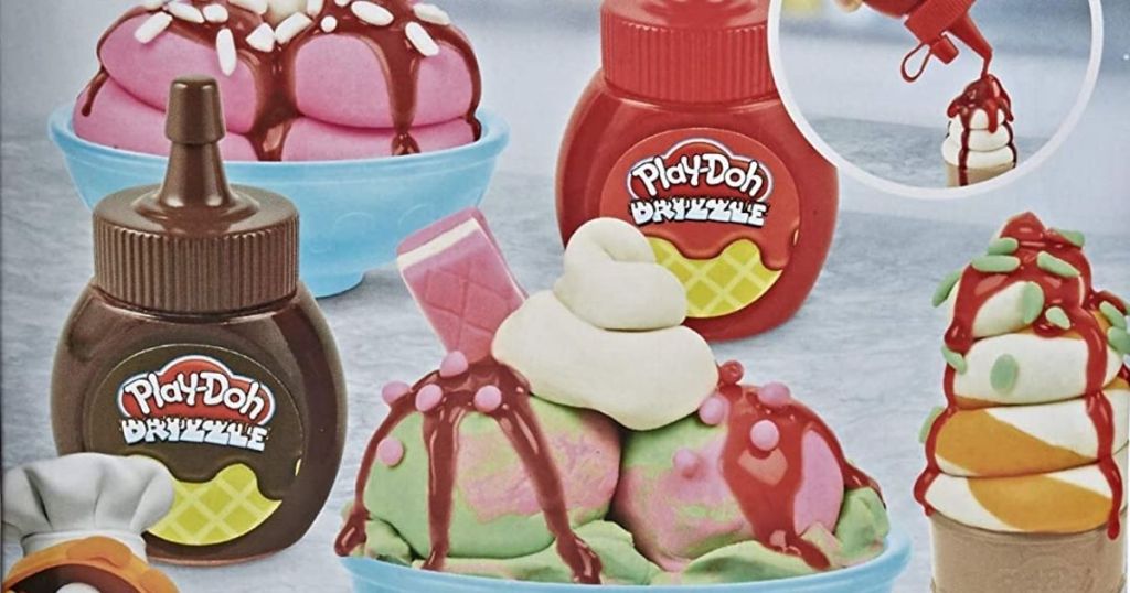 Play-Doh Double Drizzle Ice Cream Play Set Assembled