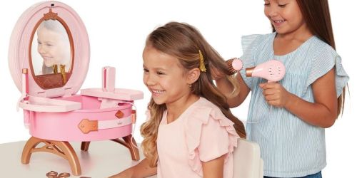 Disney Princess Light Up Vanity Only $39.94 Shipped on Walmart.com | Includes Realistic Hair Styling Tools
