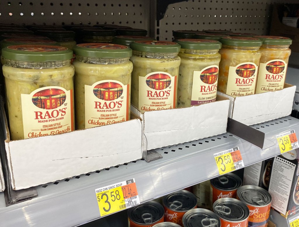 $3 Worth of New Rao's Coupons = Soup Just $1.58 at Walmart After Cash Back