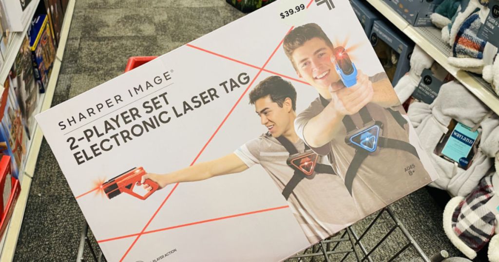 toy laser tag game in cart 