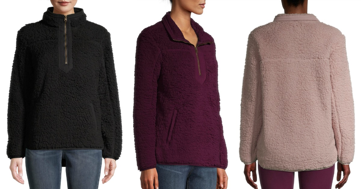 walmart womens sherpa pullover