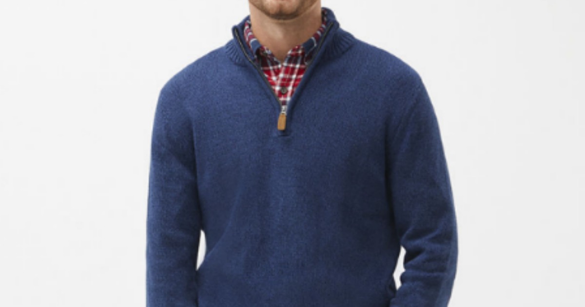 St. John's Bay Men's Quarter-Zip Sweater Just $11.99 on JCPenney.com  (Regularly $50)