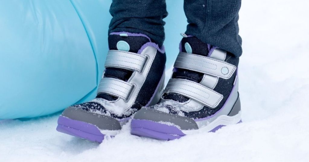 Stride Rite boots in snow