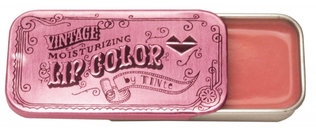 pink lip color slider tin with pink lip balm inside
